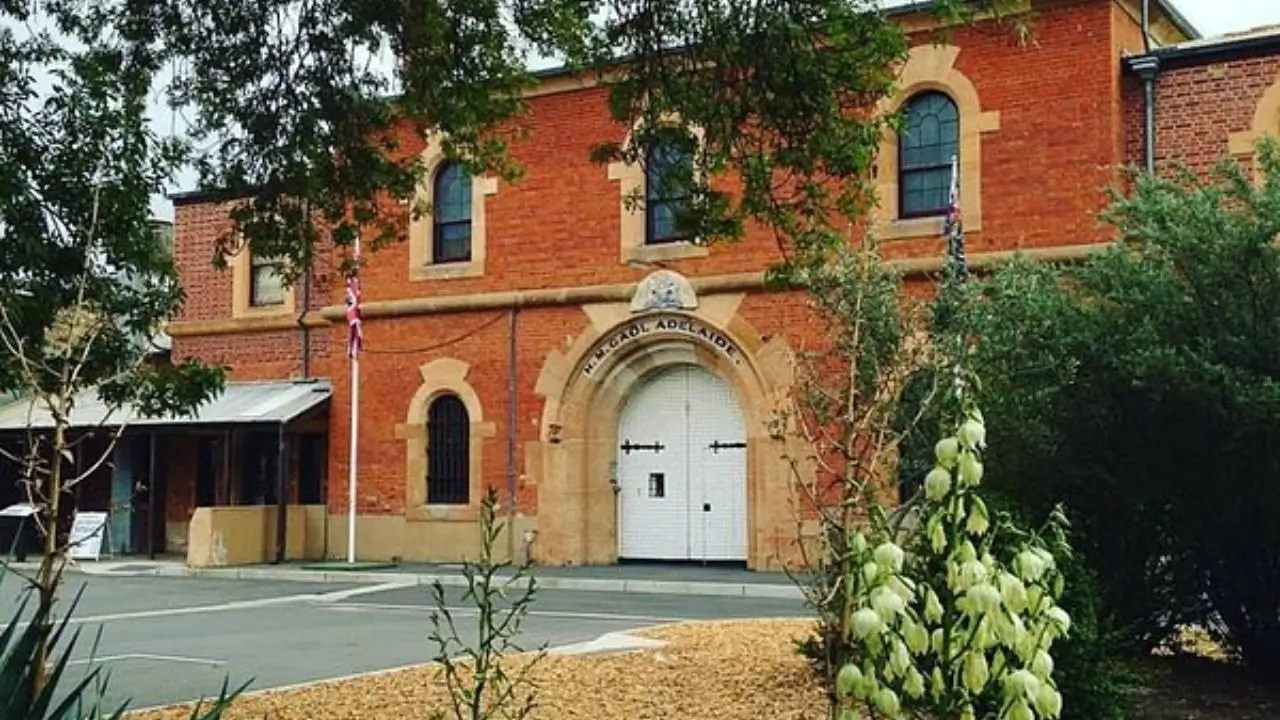  Historic facade of Adelaide Gaol, an intriguing site for night tours and ghostly experiences in Adelaide