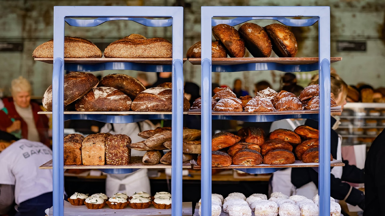 Tray of bread