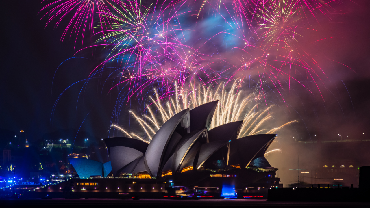 Fireworks over the Sydney Opera House