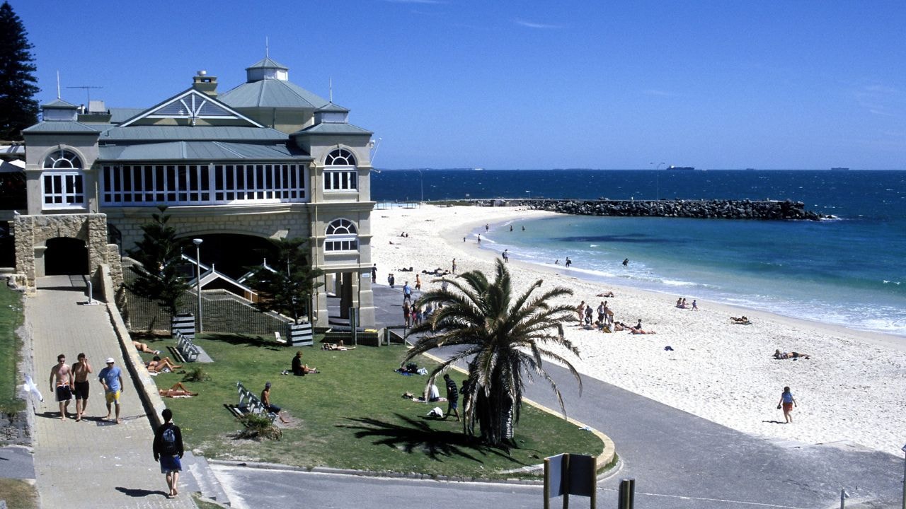 Popular white sands of Cottesloe Beach